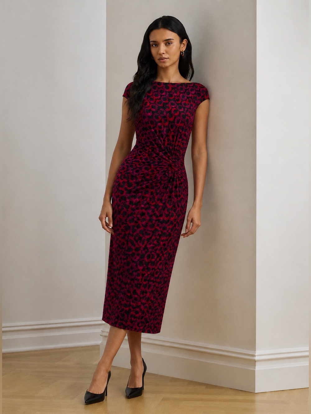 Women Lauren Ralph Lauren Purple Circle Dress (4) NWT